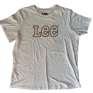 Lee Womens Crew Neck Short Sleeve Logo Graphic T Shirt Casual Top